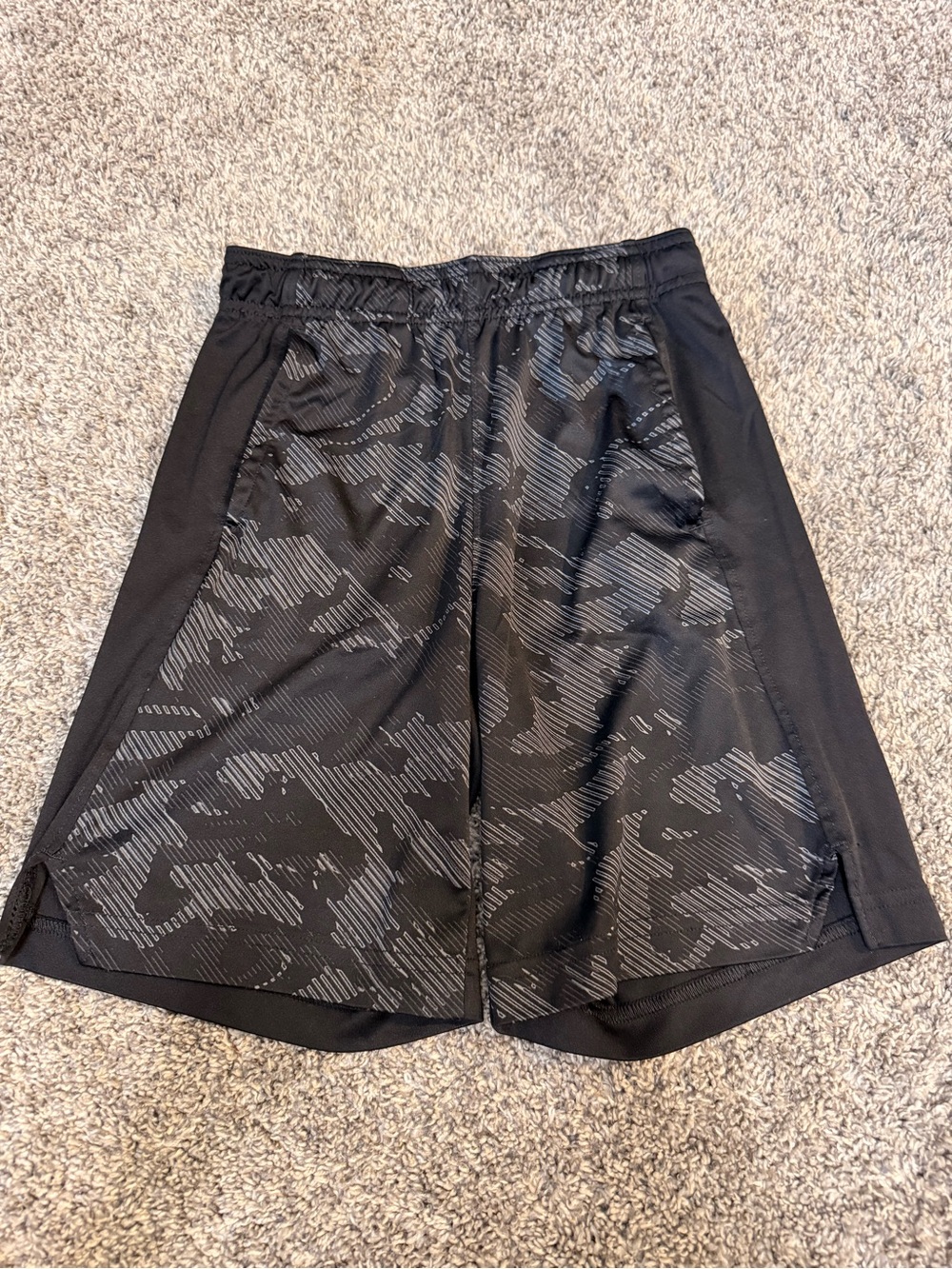 Old Navy Black Camo-Pattern Athletic Shorts